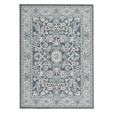 5' x 7' Outdoor Area Rug - Navy Traditional