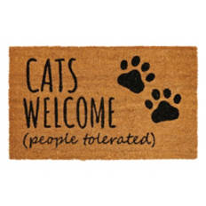 18" x 30" Pet Coir Mat - Cats Welcome
