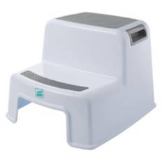 Children's Double Step Stool, Gray