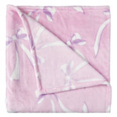 50" x 70" Soft & Cozy Royal Plush Throw - Purple Bows