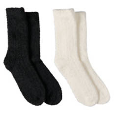 2 Pack Ladies Ultra Soft Socks - Black & Vanilla, 4-10