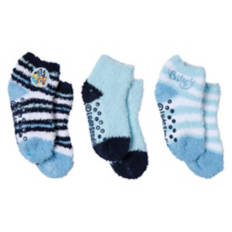 3 Pack Boy's Bluey Fuzzy Socks, 6-8
