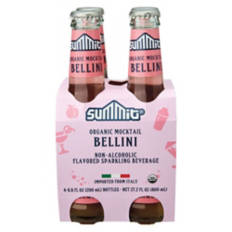 Organic Mocktail Sparkling Bellini - 4 Pack, 6.8 fl oz bottle