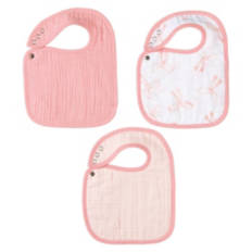 3 Pack Muslin Bib - Bows Round