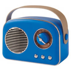 Mini Retro Speaker - Rounded, Blue