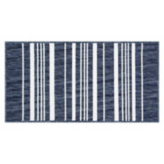 20" x 38" Rectangle Shaped Kitchen Rug - Blue Stripe
