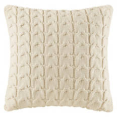 Soft Cable Knit Pillow, White