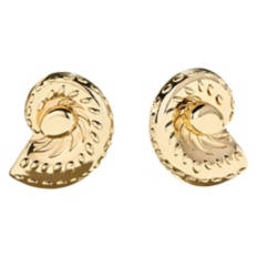 Ladies Gold Shell Earrings