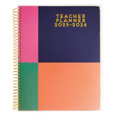 Teacher Monthly Planner Book - Color Block