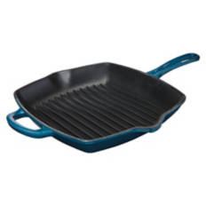 Cast Iron Grill Pan, Navy