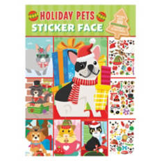 Christmas Wacky Face  Stickers - Holiday Pets