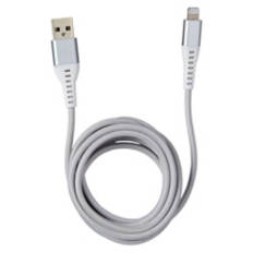 6 Feet Charging Cable - USB A to Lightning, Silver