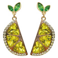 Earrings - Lemon Crystal