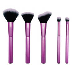 5 Piece Makeup Brush Set - Pink