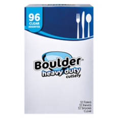Heavy  Duty Clear Plastic Assorted Cutlery, 96 count