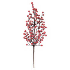 22" Long Holiday Faux Floral Stems - Sugared Berries