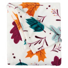 50" x 60" Super Soft & Cozy Throw Blanket - Leaves