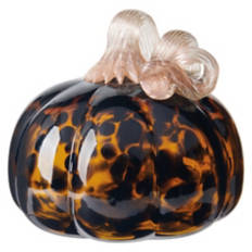 Handcrafted Glass Pumpkin, Tortoise