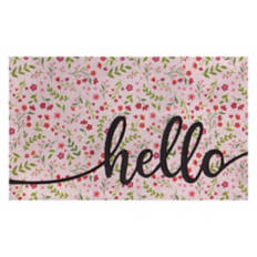 18" X 30" Outdoor Accent Mat - Hello Floral