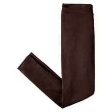 Ladies Fleece Lined Leggings - Brown, L