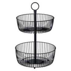 2 Tier Fruit Rack, Black