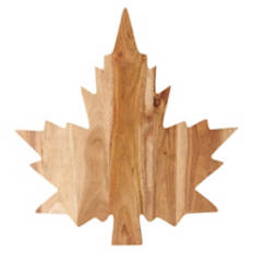 Acacia Wood Harvest Chopping Block - Leaf