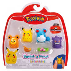 6 Pack Mini Pokémon Squish-A-Longs Set