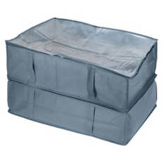 2 Pack Foldable Blanket Storage, Blue