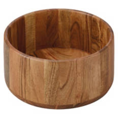 Straight Edge Acacia Wood Bowl