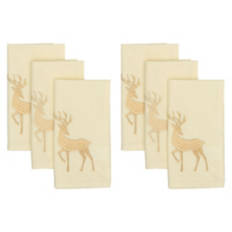 17" x 17" Holiday Napkin Set - Deer