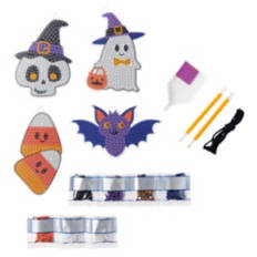 Halloween Gem By Number Décor Kit, Purple