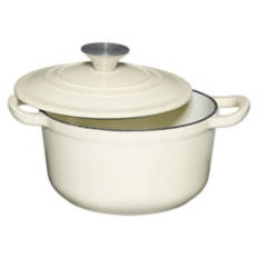 2 Quart Cast Iron Dutch Oven, Cream