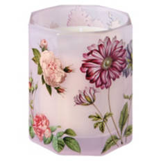 Floral Glass Scented Candle - Lilac Bloom