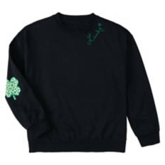 Ladies St. Patrick's Day Pullover - Black, XL