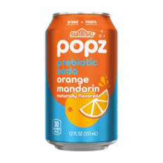 Popz Orange Mandarin Flavored Prebiotic Soda, 12 fl oz