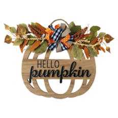 Indoor/Outdoor Circle Sign - Hello Pumkin