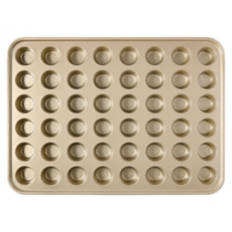 Mega Bakeware - 48 Cups Mini Muffin Pan, Gold