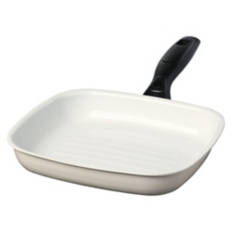 Mini Ceramic Grill Pan, Cream