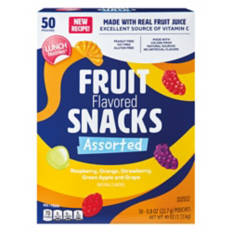 Assorted Flavor Fruit Snacks, 50 count