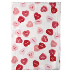 Valentine's Day Super Soft Plush Throw - Candy Hearts