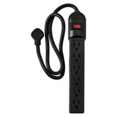 6 Outlet Surge Protector, Black