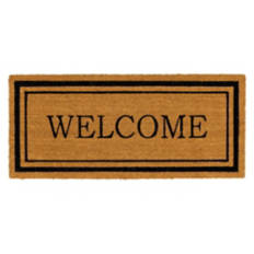 20" x 46" Estate Coir Mat - Welcome Double Border