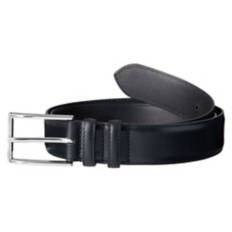 Men's Genuine Leather Dress Belt - Black, M
