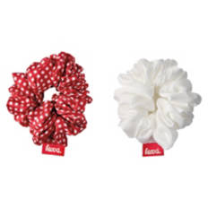 2 Pack Valentines Day Accessories - Midi Scrunchie Check