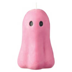 Halloween Molded Candle, Ghost - Flamingo Pink