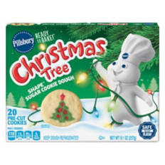 Christmas Tree Shaped Sugar Cookie Dough, 20 count