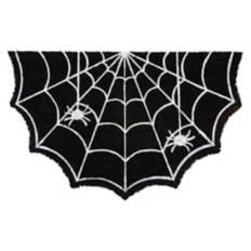 18" x  30" Halloween Coir - Spiderweb Shaped