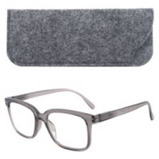 Men's Reading Glasses with Case - Grey, 2.5