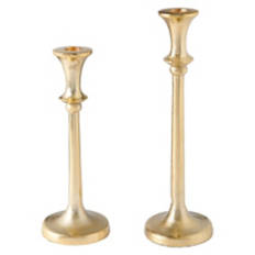 2 Pack Candle Holder, Gold Taper