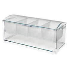 Food Storage Garnish Bar with Lid - Clear